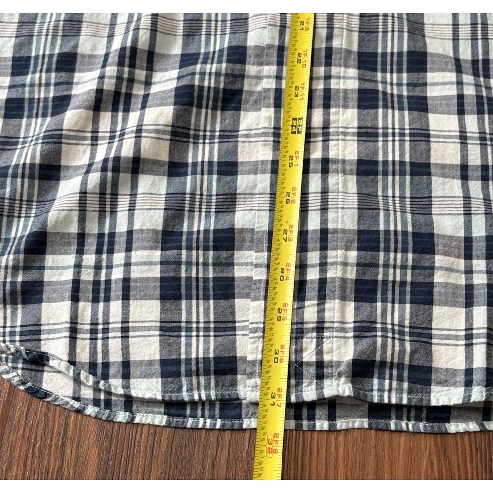 Ralph Lauren Sport Shirt Womens Size 8 Slim Fit Blue White Plaids Long Sleeve - Picture 9 of 15